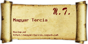 Magyar Tercia névjegykártya